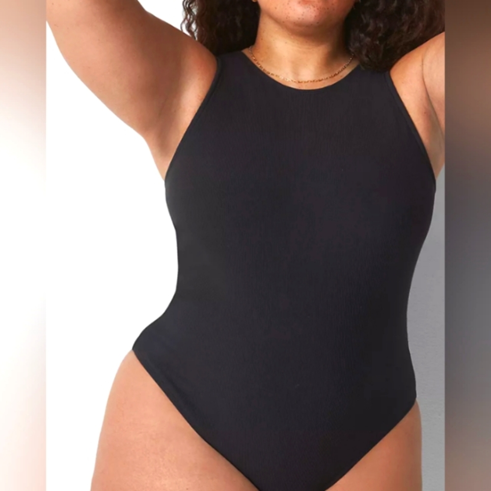 NWT! 18/20 Rib Open-Back Bodysuit